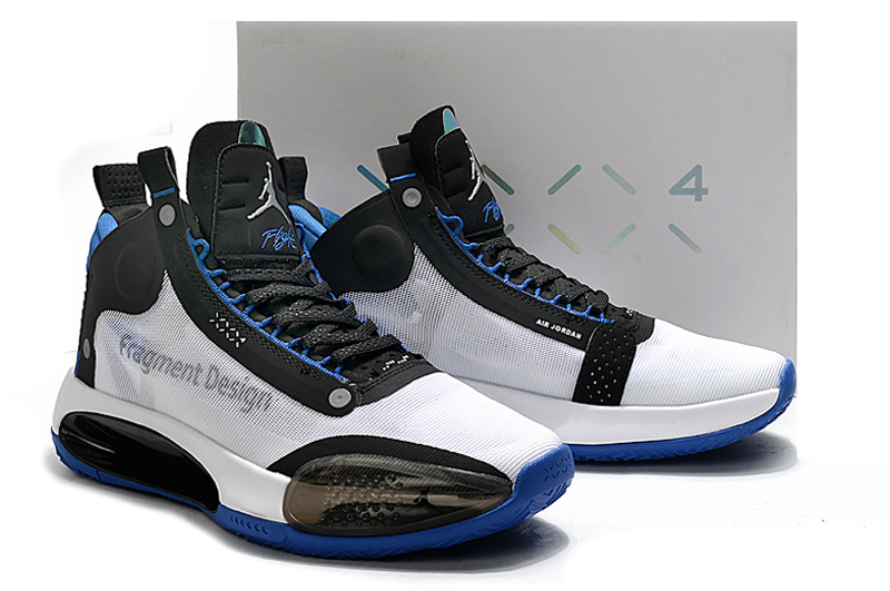 2020 Air Jordan 34 White Black Blue Shoes - Click Image to Close